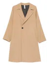 Hevo Surbo Pocket Single-breasted Coat In Neutral