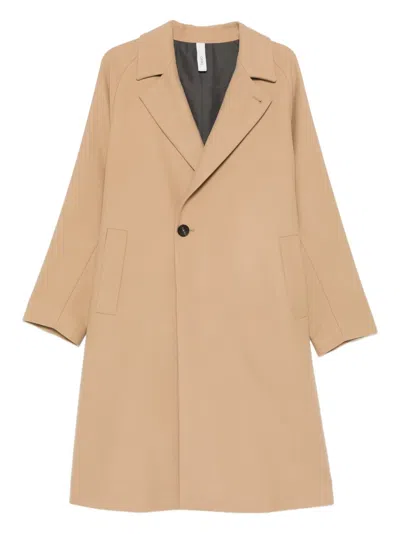 Hevo Surbo Pocket Single-breasted Coat In Neutral