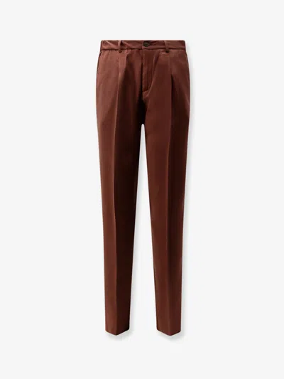 Hevo Torre Canne Modal Blend Trousers In Brown