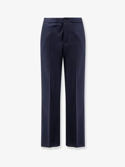 Hevo Torre Chianca Wool Blend Trousers In Blue