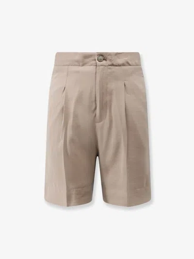 Hevo Torre Lapillo Modal Blend Bermuda Shorts In Sand
