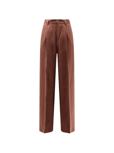 Hevo Torre Veneri Belt-loop Trousers In Brown