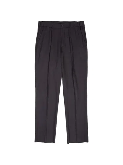 Hevo Torrecane Pleated Elasticated-waist Trousers In Black