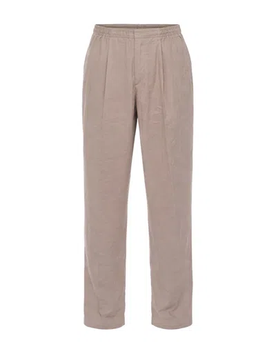 Hevo Torrecanne Chino Trousers In Fluid Modal Fabric In Pink