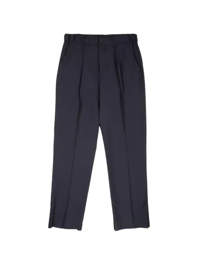 Hevo Torrecanne Pleated Elasticated-waist Trousers In Blue