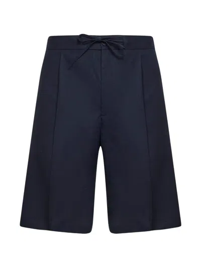 Hevo Torrelapillo Pleated Shorts In Blue