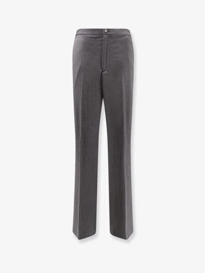 Hevo Torrepalane Virgin Wool Blend Trousers In Gray