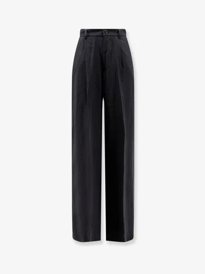 Hevo Torreveneri Modal Blend Trousers In Black