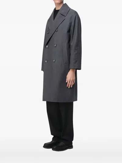 Hevo Tricase Double-breasted Coat In Gray
