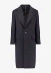 Hevo Trinitapoli Single-breasted Coat In Blue