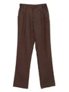 Hevo Torrecanne Pleated Trousers In Brown
