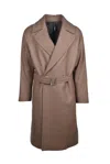 Hevo Unstructured Coat - Brown In Brown