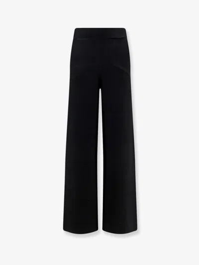 Hevo Viscose Blend Trousers In Black