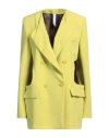 Hevo Hevò Woman Blazer Lime Green Size 4 Polyester, Elastic Fibres In Green