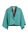 Hevo Hevò Woman Blazer Emerald Green Size 6 Virgin Wool In Green