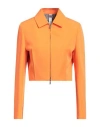 Hevo Hevò Woman Blazer Orange Size 6 Polyester, Elastic Fibres