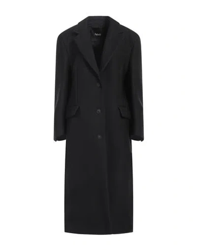 Hevo Hevò Woman Coat Black Size 6 Polyester