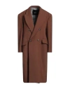 Hevo Hevò Woman Coat Brown Size 6 Polyester, Virgin Wool, Elastane