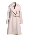 Hevo Hevò Woman Coat Light Pink Size 6 Virgin Wool, Polyamide