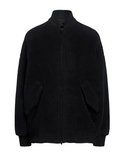 Hevo Hevò Woman Jacket Black Size 6 Virgin Wool, Alpaca Wool, Polyamide
