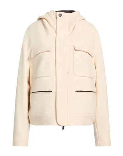 Hevo Hevò Woman Jacket Cream Size 14 Virgin Wool, Polyamide In White