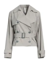 Hevo Hevò Woman Jacket Sage Green Size 6 Polyester, Polyamide, Elastane In Sage Green
