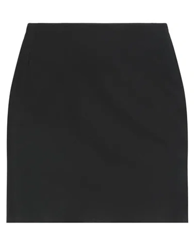 Hevo Hevò Woman Mini Skirt Black Size 2 Virgin Wool, Polyester, Elastane