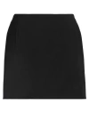 Hevo Hevò Woman Mini Skirt Black Size L Virgin Wool In Black