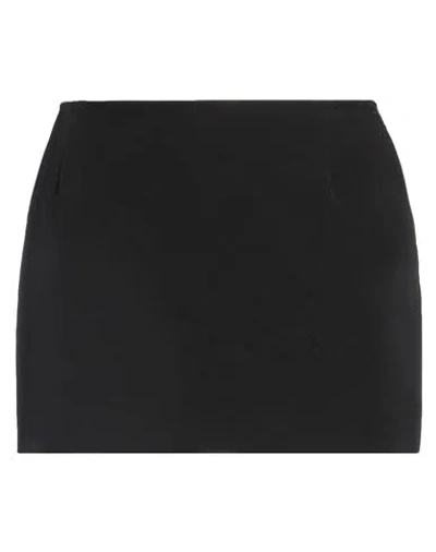 Hevo Hevò Woman Mini Skirt Black Size M Polyester, Elastane In Black