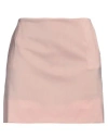 Hevo Hevò Woman Mini Skirt Blush Size L Virgin Wool In Pink