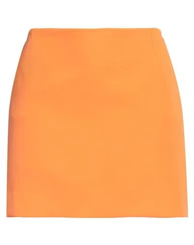 Hevo Hevò Woman Mini Skirt Orange Size Xl Polyester, Elastane