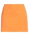 Hevo Hevò Woman Mini Skirt Orange Size Xl Polyester, Elastane In Orange