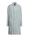 Hevo Hevò Woman Overcoat & Trench Coat Sky Blue Size 16 Polyester, Cotton In Blue