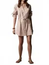 Hevron Abigail Mini Dress In Blush Stripe In Multi
