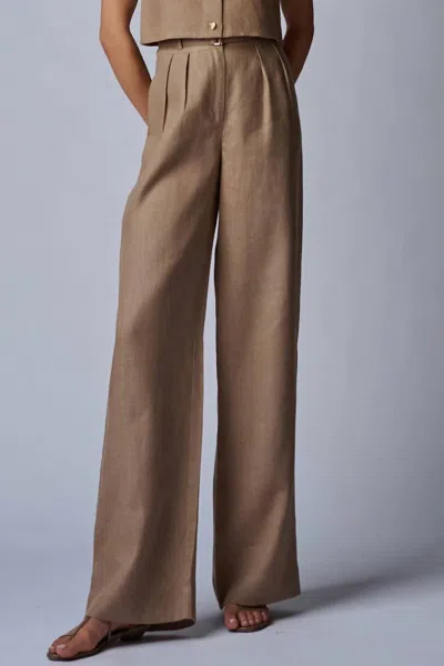 Hevron Alina Pant In Taupe In Gray