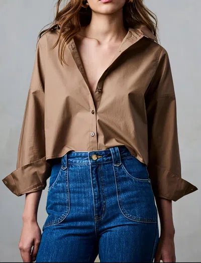 Hevron Amita Top In Khaki In Green