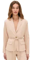 Hevron Aspen Jacket Wheat In Wheat