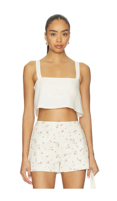 Hevron Caitlyn Crop In White