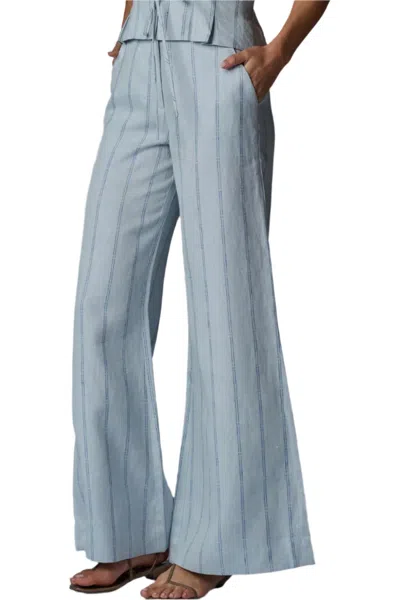 Hevron Capri Pant In Blue Stripe