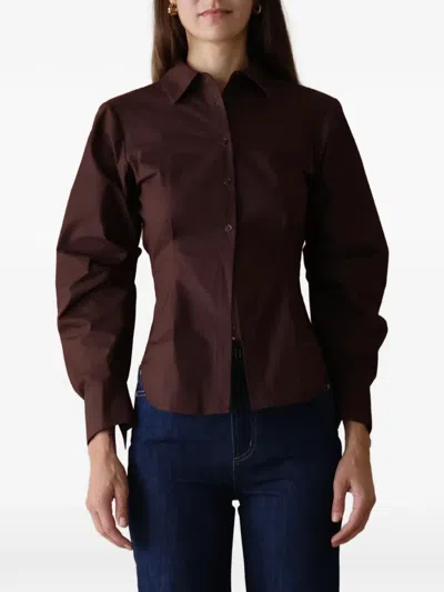Hevron Drexel Pleated-sleeve Shirt In Multi