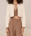 Hevron Elle Cropped Open Jacket In Natural In Neutral