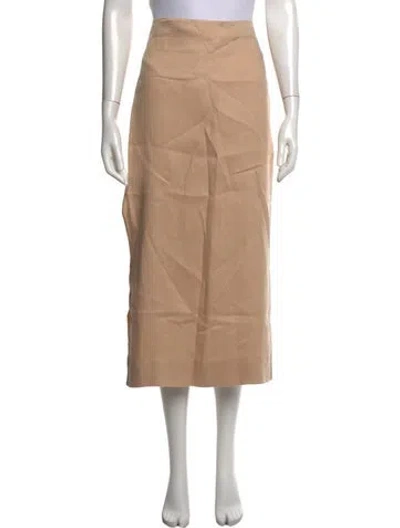 Pre-owned Hevron Hemp Midi Length Skirt In Neutrals