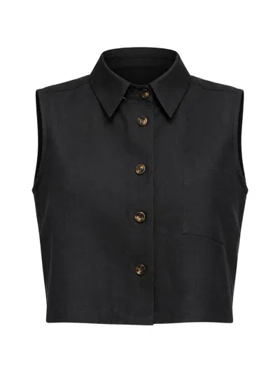 Hevron Kajta Sleeveless Shirt In Black