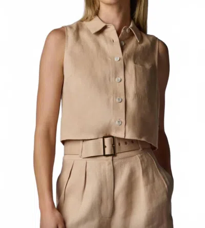 Hevron Katja Top In Wheat In Gold