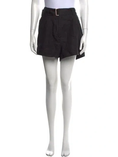 Pre-owned Hevron Linen Mini Shorts In Black