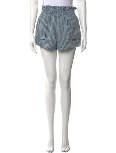 Pre-owned Hevron Linen Mini Shorts In Blue