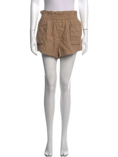 Pre-owned Hevron Linen Mini Shorts In Neutrals