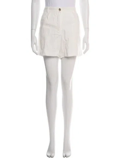 Pre-owned Hevron Linen Mini Shorts In Pink
