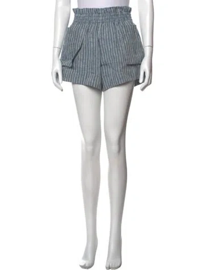 Pre-owned Hevron Linen Mini Shorts W/ Tags In Blue