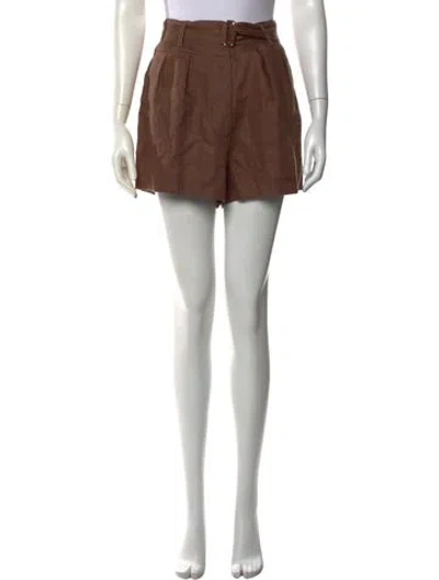 Pre-owned Hevron Linen Mini Shorts W/ Tags In Brown